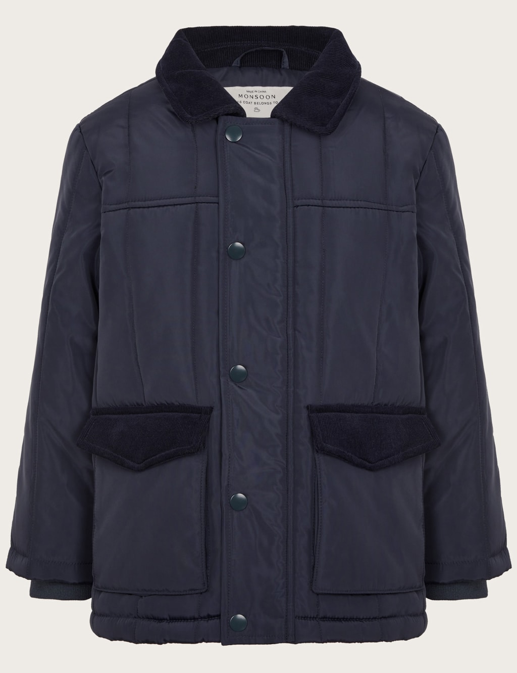 CORD COLLAR QUILTED JACKET