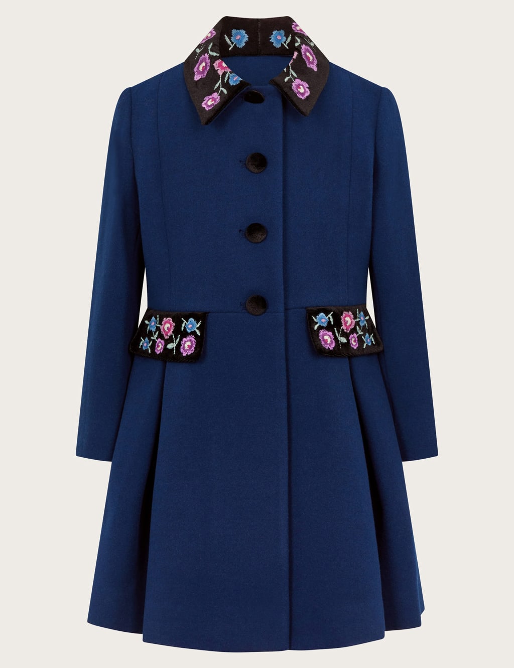 Embroidered Coat with Wool 3 13 Yrs