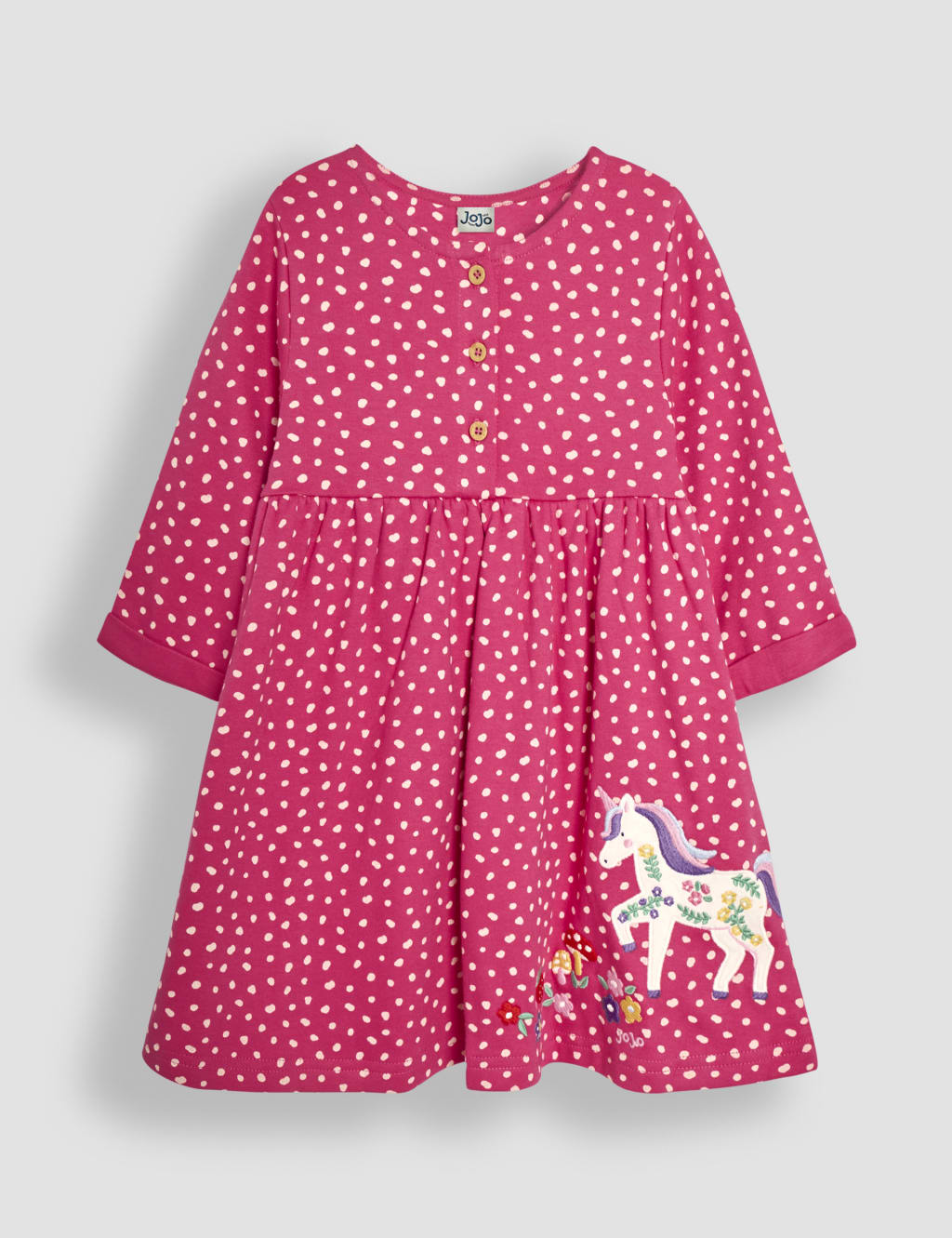 Pure Cotton Unicorn Applique Dress 6 Mths 6 Yrs JoJo Maman Bebe M S
