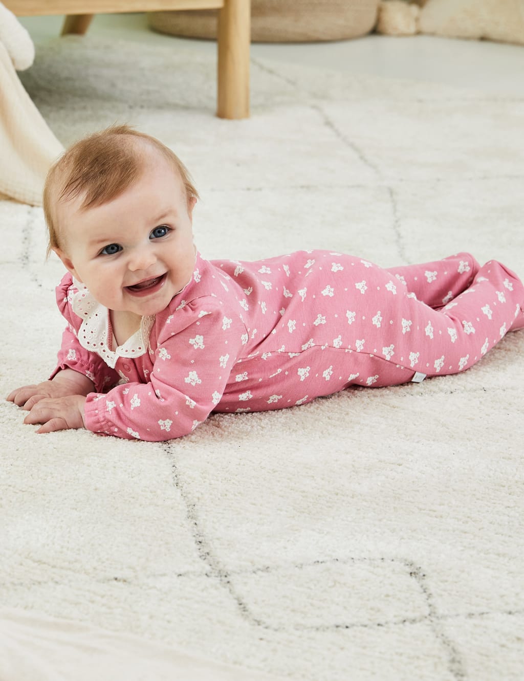 Pure Cotton Patterned Sleepsuit (0-18 Mths) | JoJo Maman Bébé | M&S