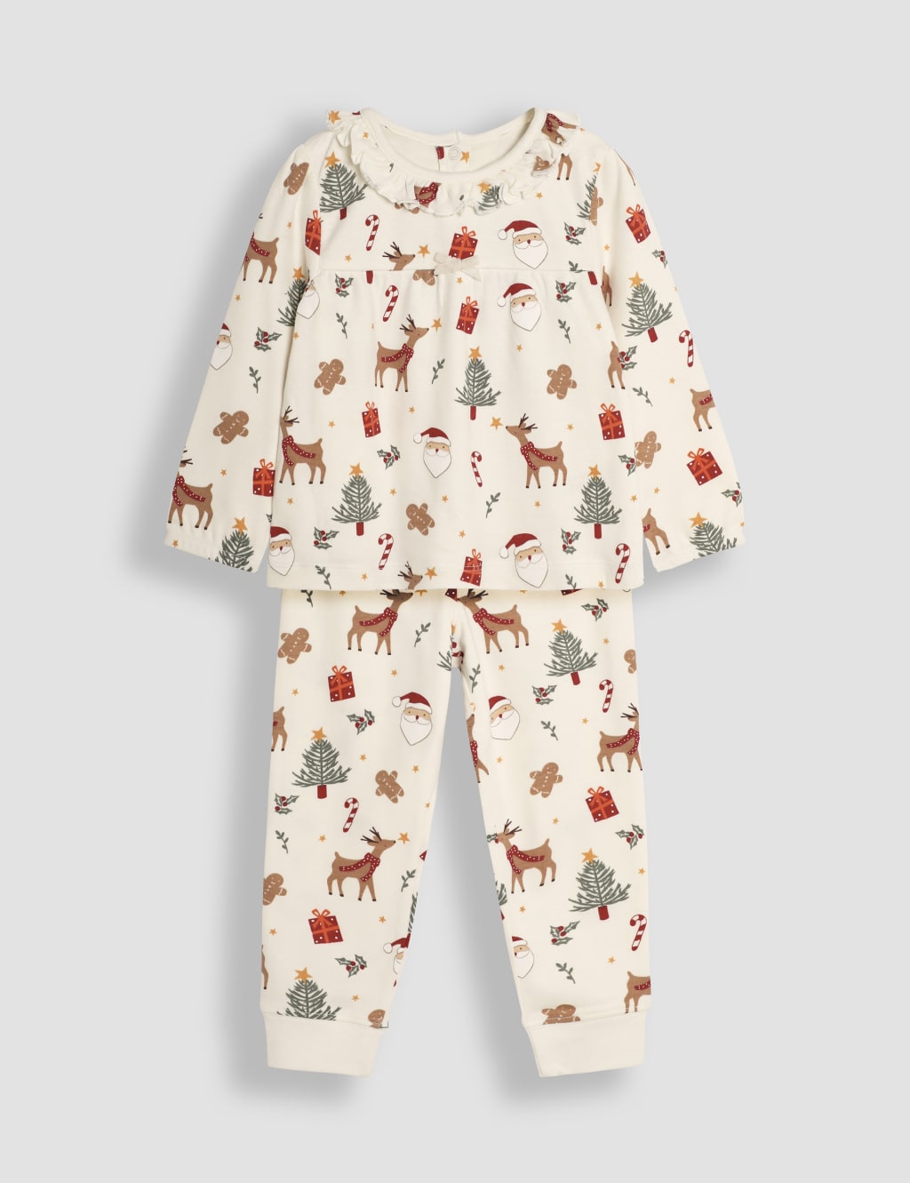 Pure Cotton Christmas Pyjama Set 12 Mths 7 Yrs JoJo Maman Bebe M S