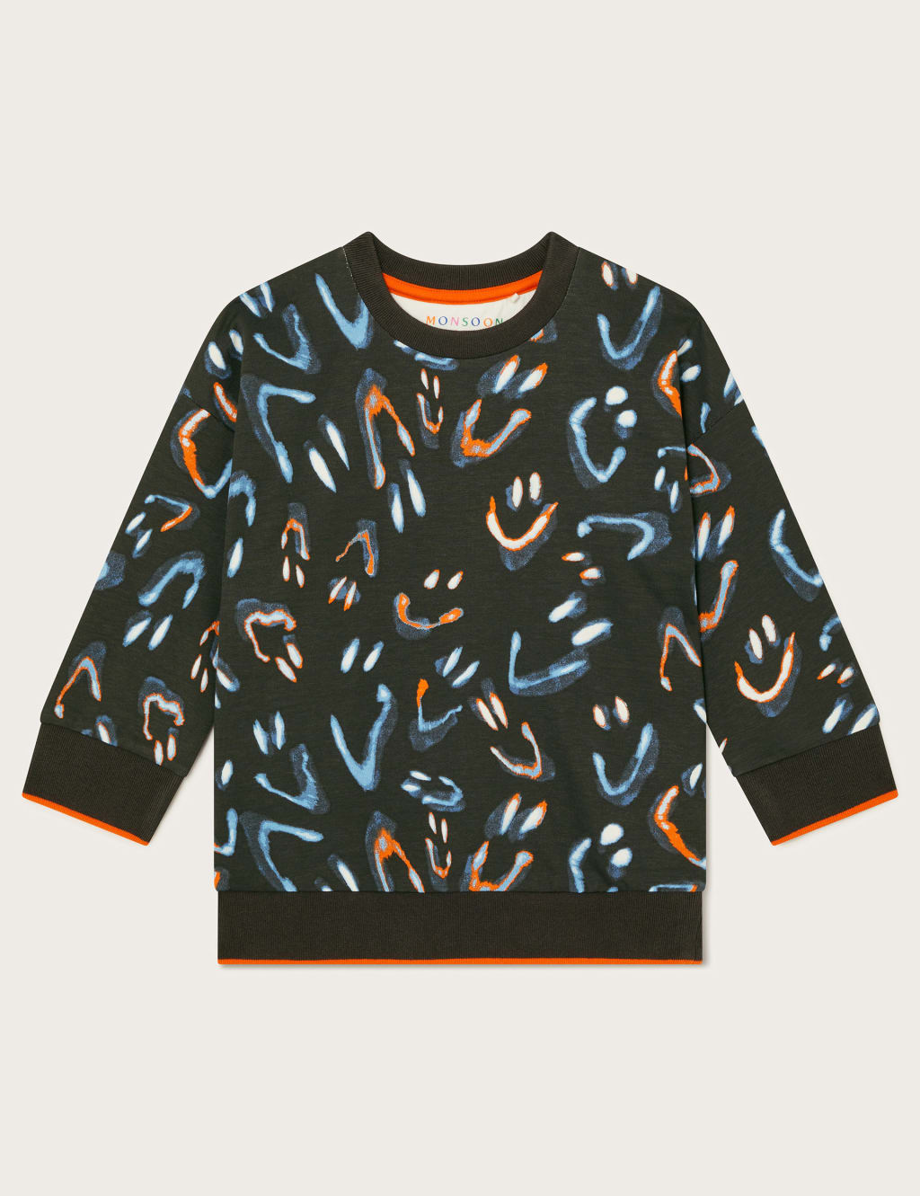 Pure Cotton Smiley Face Sweatshirt 3 13 Yrs Monsoon M S