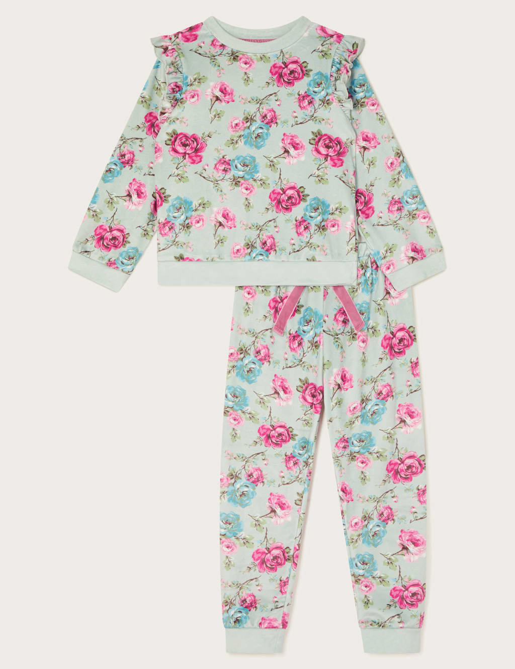 Velour Floral Pyjamas 3 13 Yrs