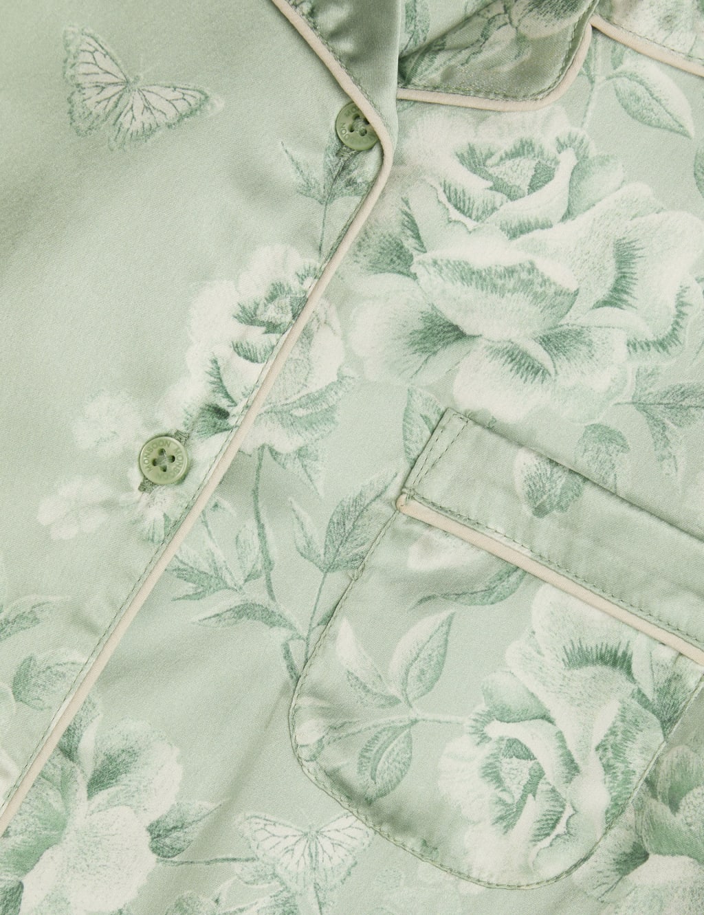 Satin Floral Short Pyjama and Mask Set 3 of 3