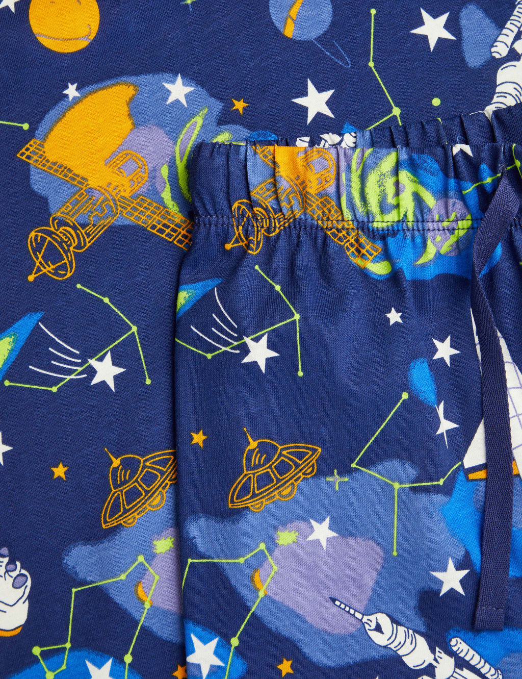 Pure Cotton Space Print Pyjamas (3-10 Yrs) 3 of 3
