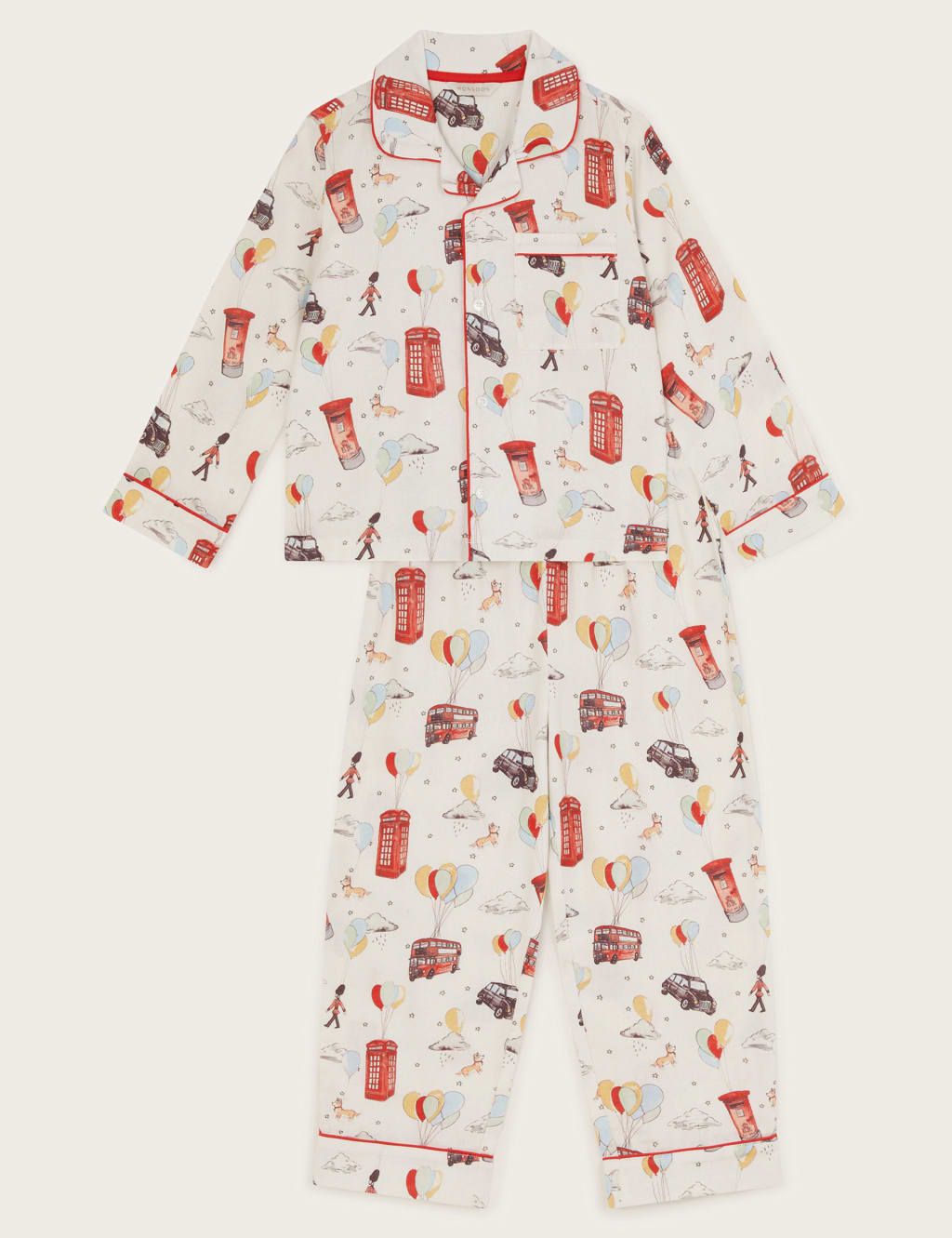 Pure Cotton London Print Pyjamas 3 13 Yrs Monsoon M S