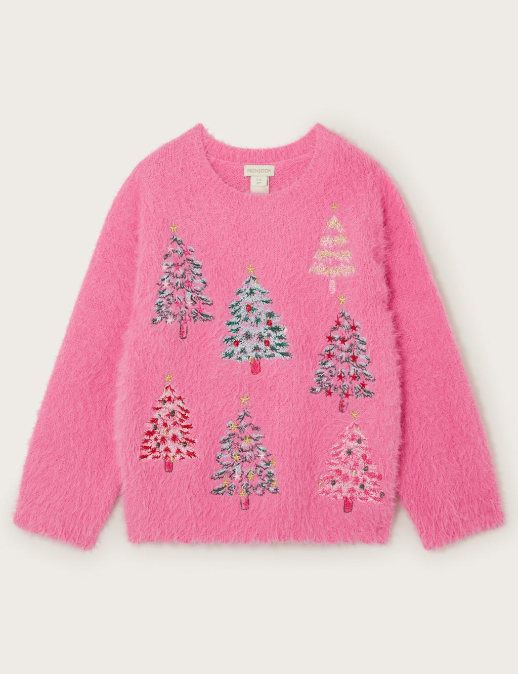 Embroidered Christmas Jumper 3 15 Yrs Monsoon M S