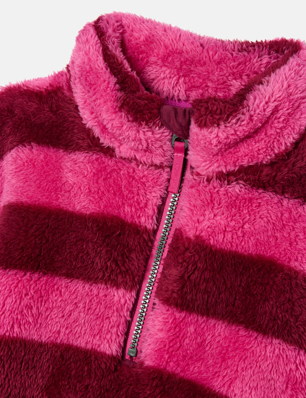 Pink fluffy half zip clearance