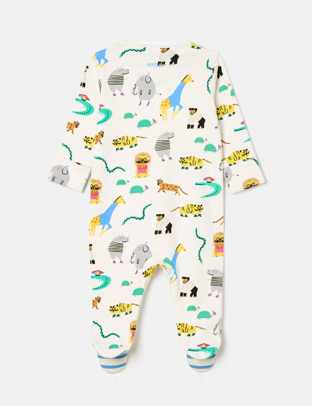 Pure Cotton Safari Animal Sleepsuit (0-18 Mths) 2 of 4