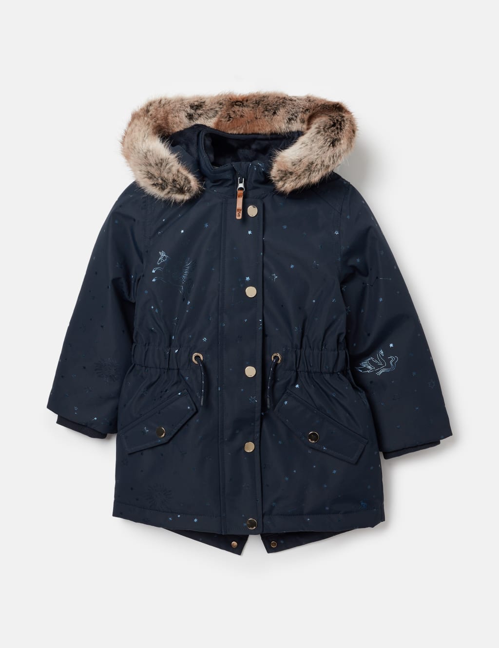 Hooded Printed Parka Coat (3-12 Yrs) 1 of 5
