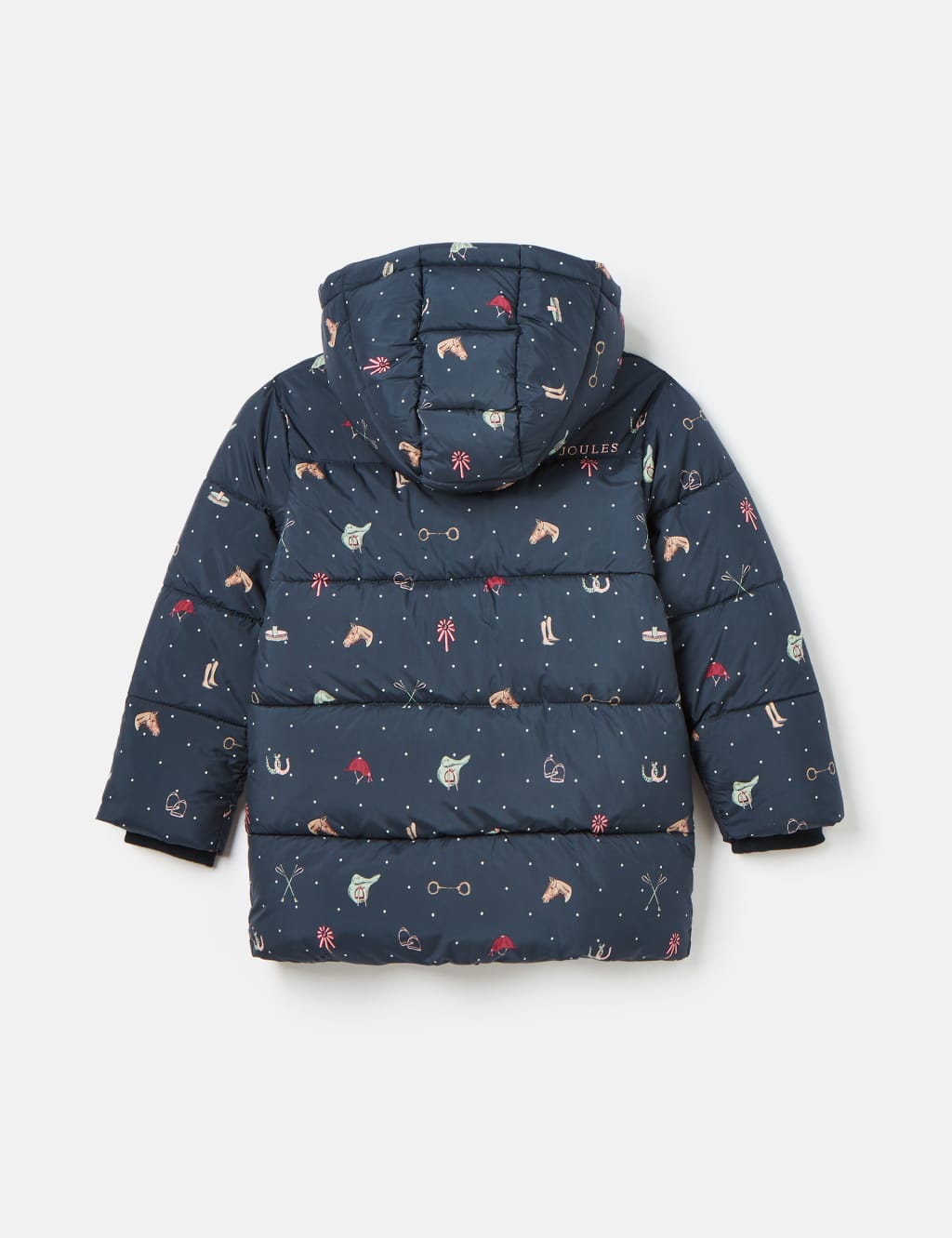 Hooded Padded Horse Print Coat 2 11 Yrs Joules M S