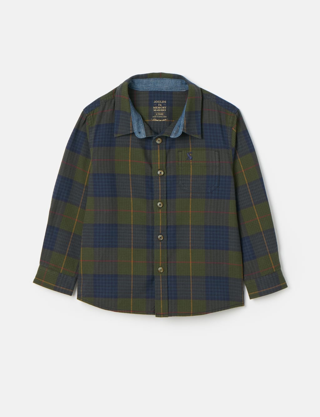 Pure Cotton Checked Shirt (2-12 Yrs) 1 of 4