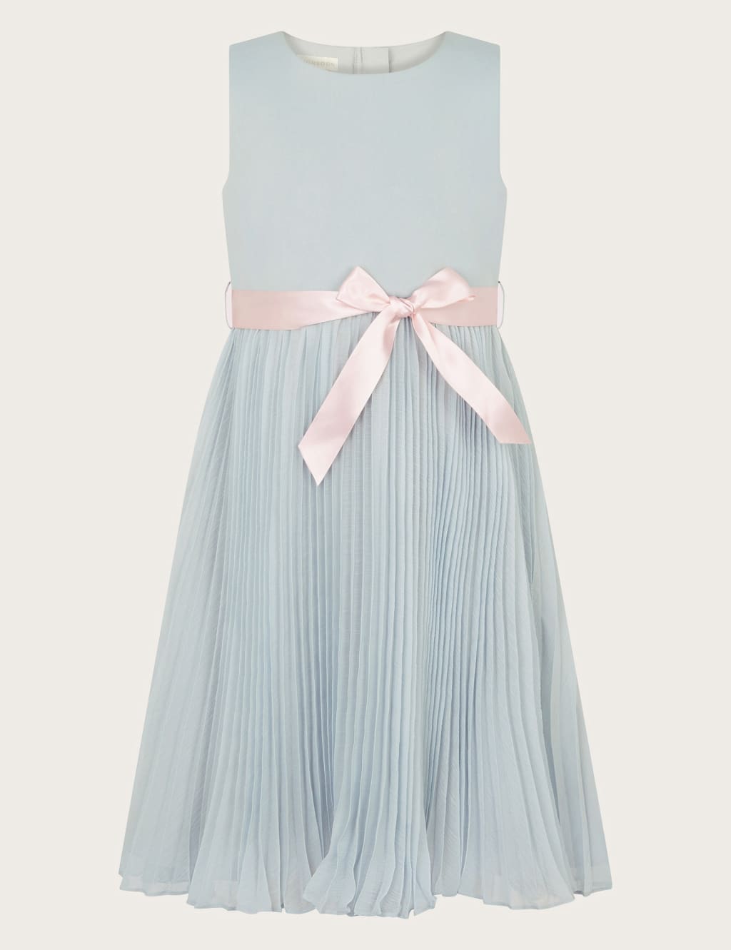 Satin Bow Pleated Dress (3-13 Yrs) 2 of 4