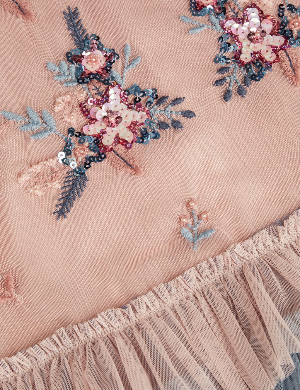 Floral Embellished Mesh Occasion Dress (3-15 Yrs) 3 of 3