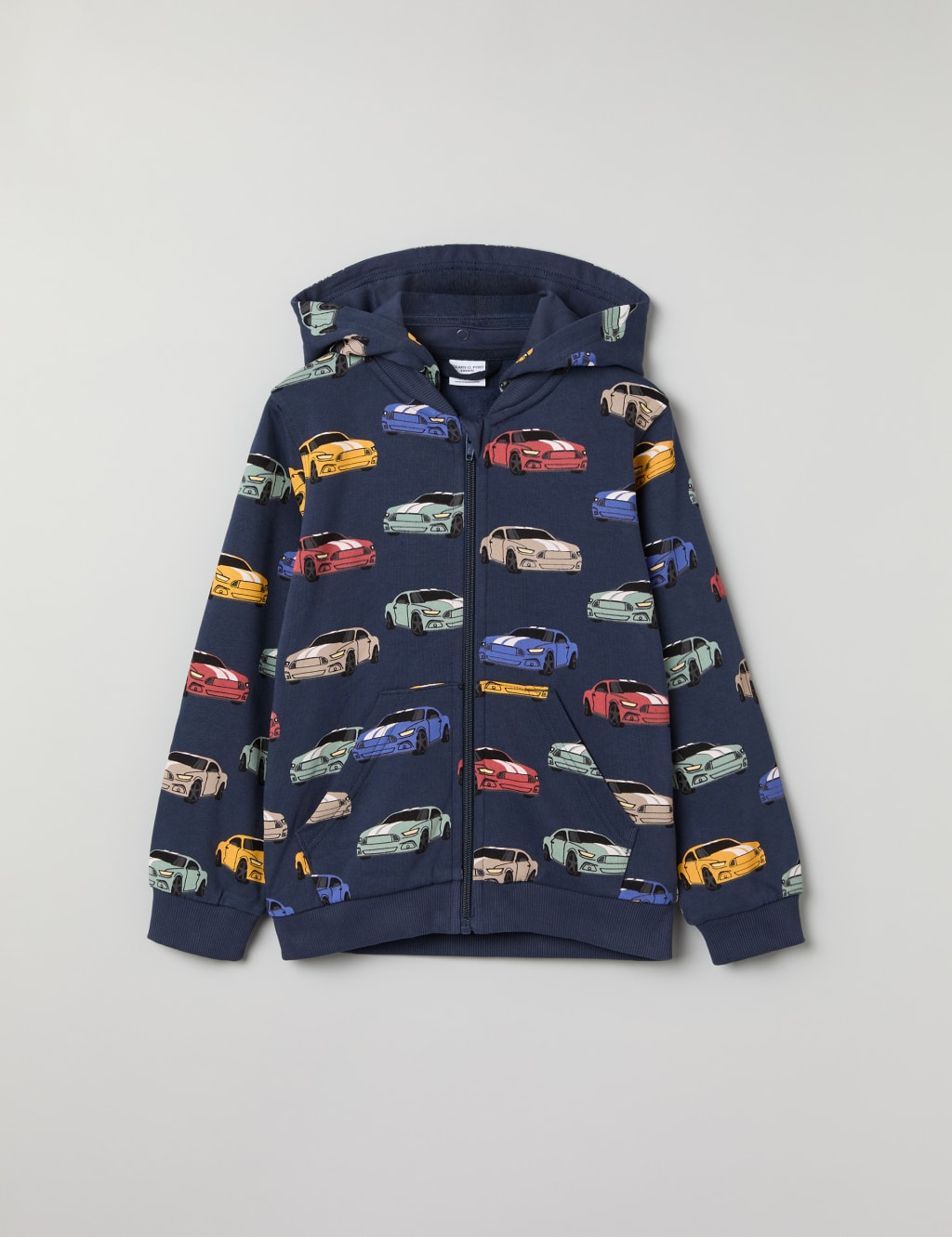 Pure Cotton Car Print Zip Hoodie (1-7 Yrs) 2 of 4