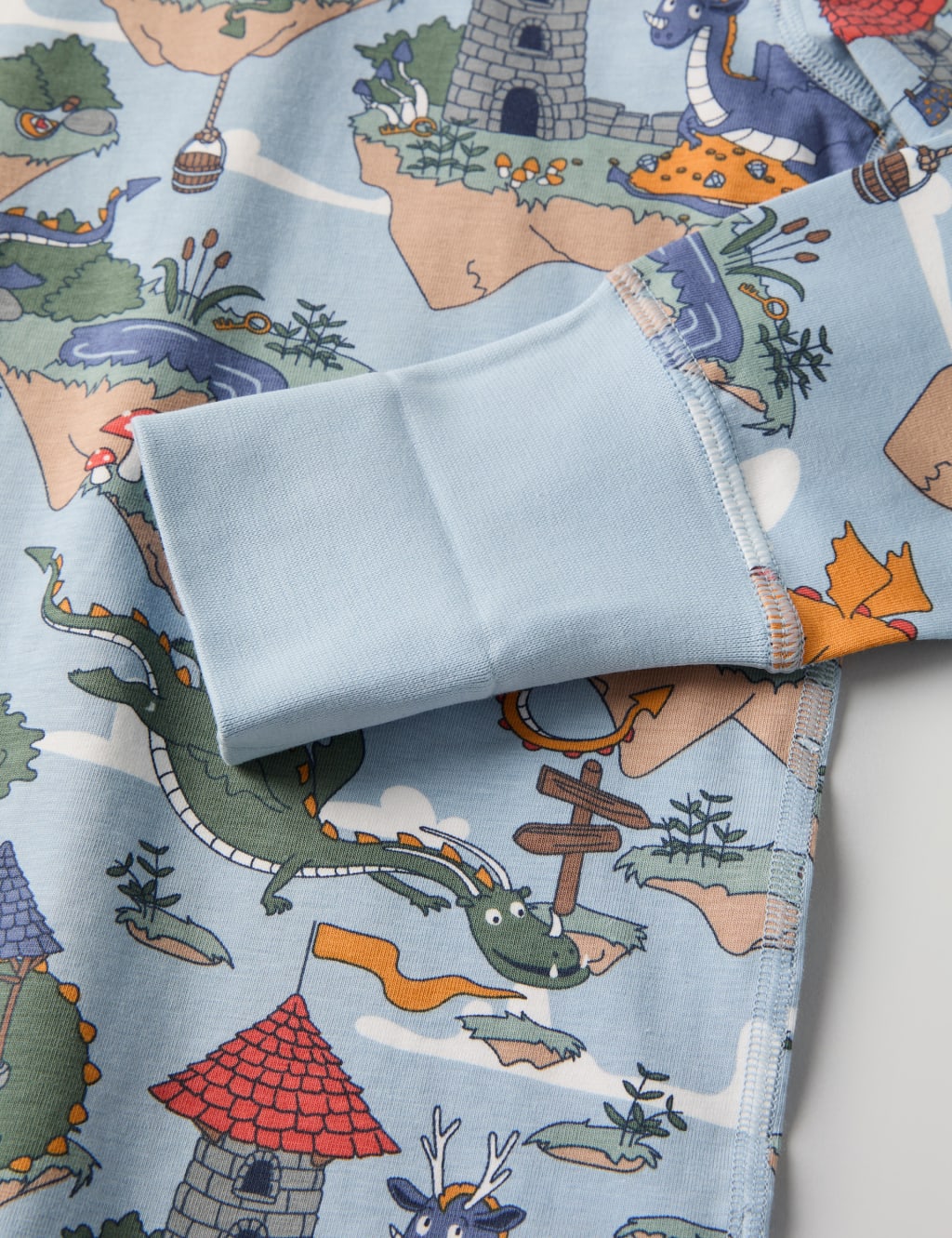 Cotton Rich Dragon Print Pyjamas (1-10 Yrs) 5 of 6