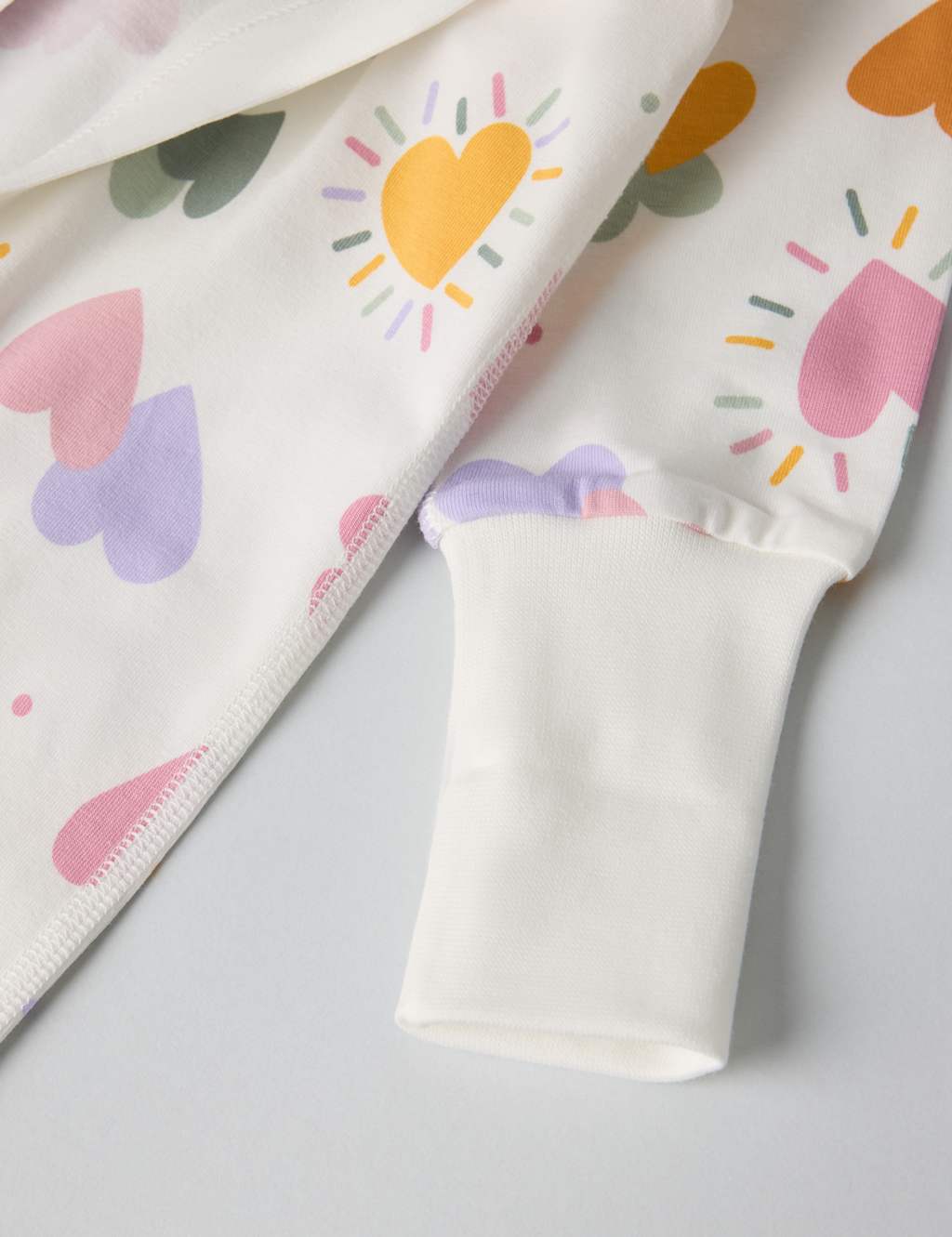 Cotton Rich Heart Sleepsuit (0-2 Yrs) 3 of 4