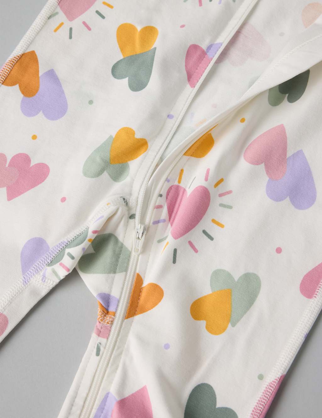 Cotton Rich Heart Sleepsuit (0-2 Yrs) 4 of 4
