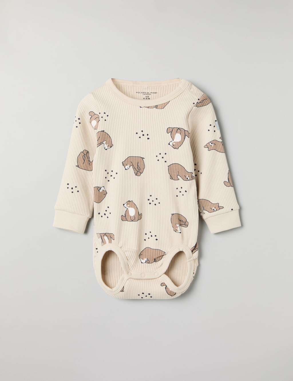 Cotton Rich Bear Print Bodysuit (1-12 Mths) 2 of 5
