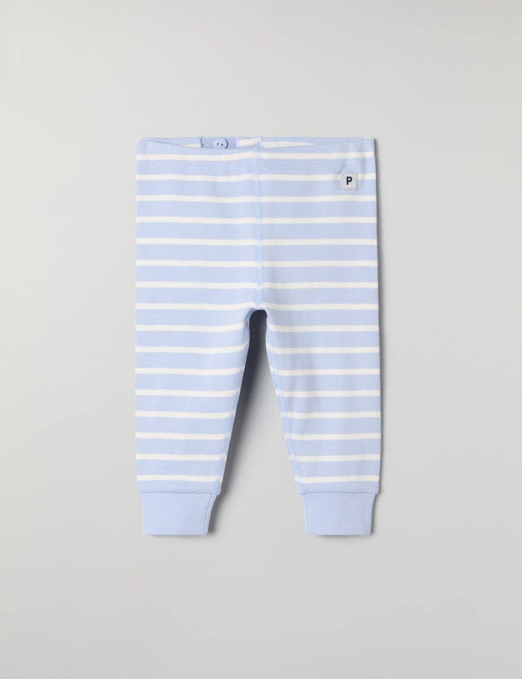 Pure Cotton Striped Leggings (1-24 Mths) 1 of 3