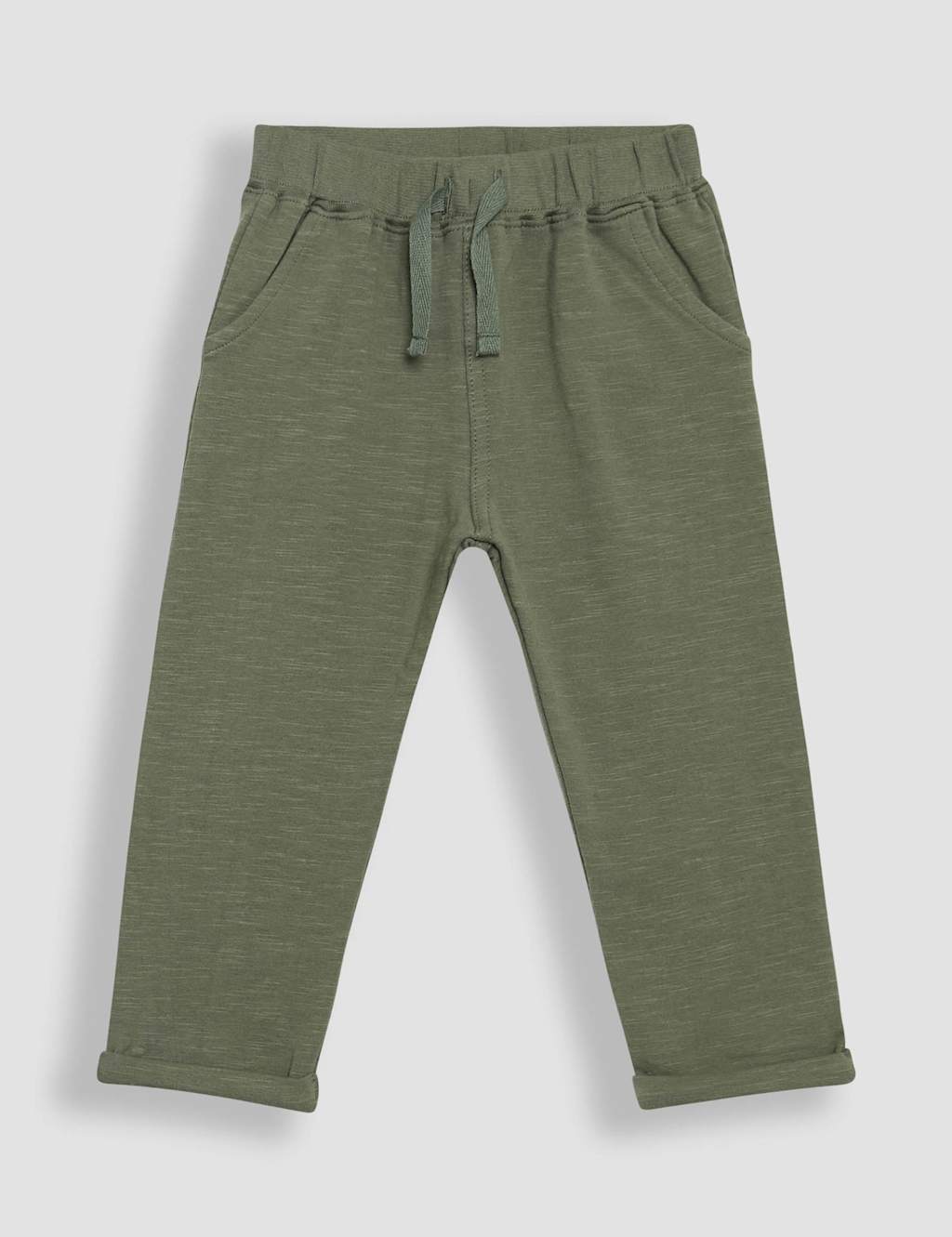 2pk Pure Cotton Plain Turn Up Joggers (0-6 Yrs) 2 of 6