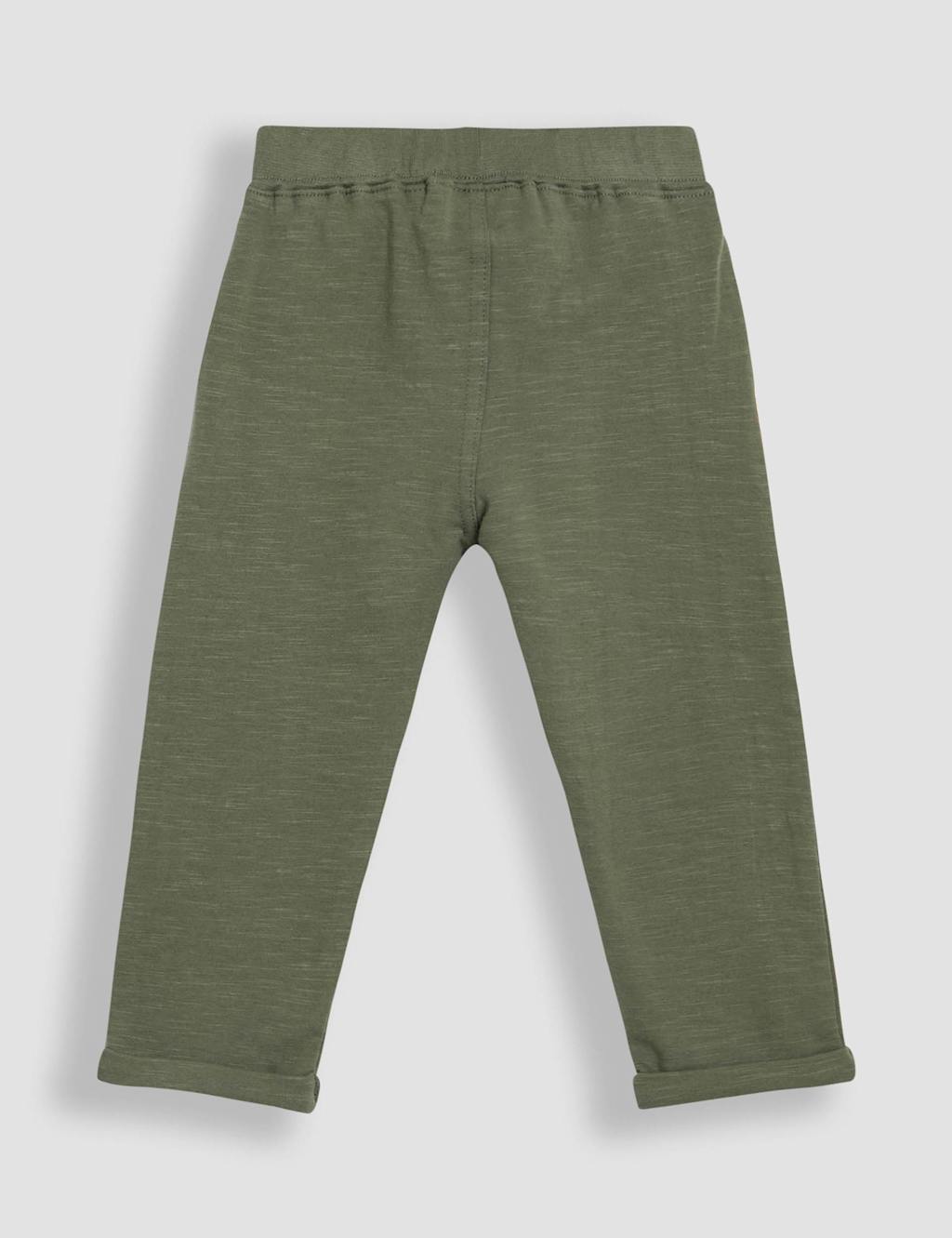 2pk Pure Cotton Plain Turn Up Joggers (0-6 Yrs) 3 of 6