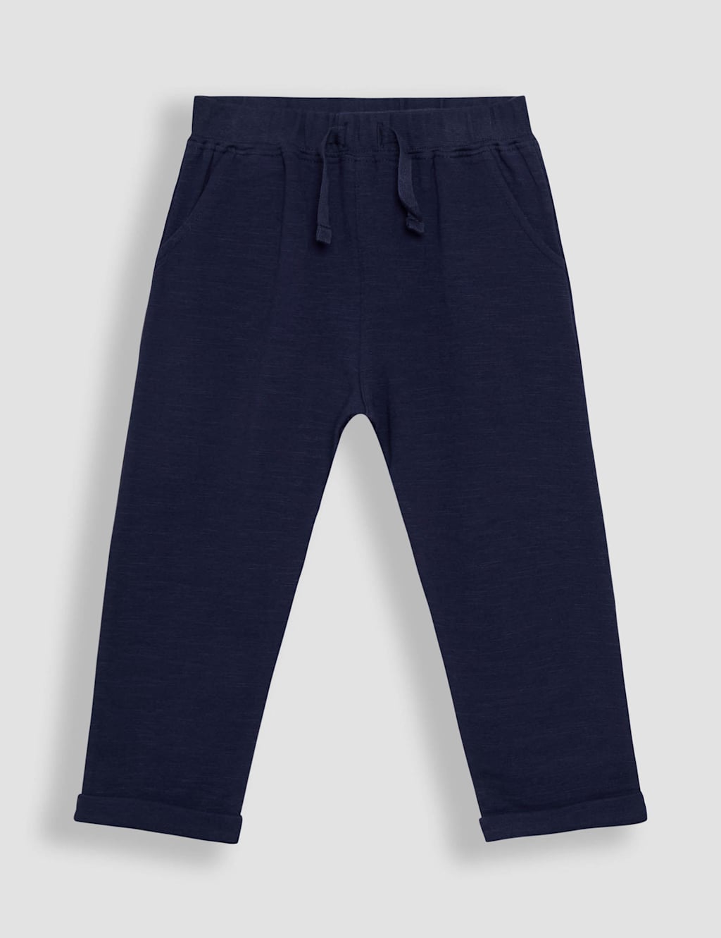 2pk Pure Cotton Plain Turn Up Joggers (0-6 Yrs) 4 of 6