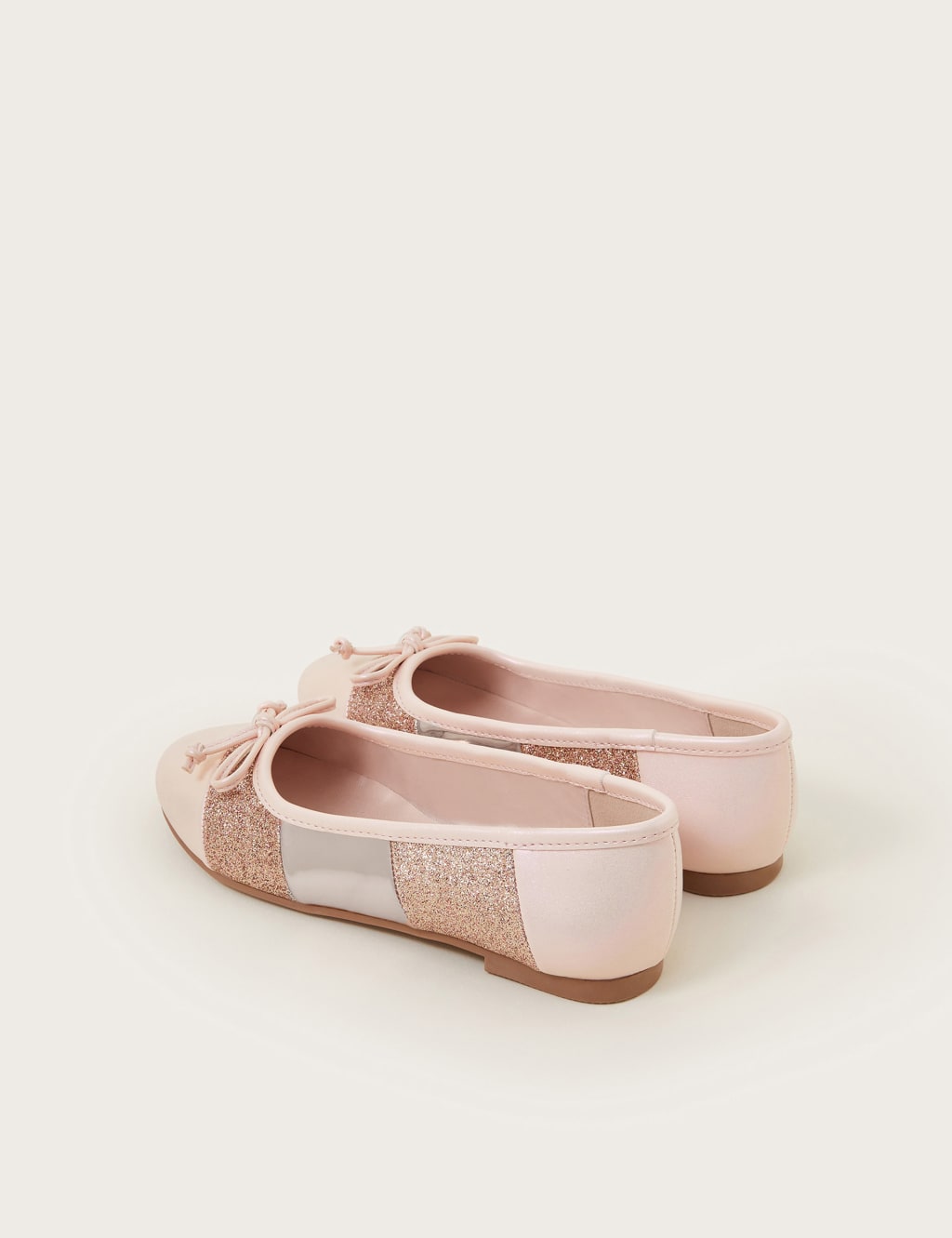 Kids' Glitter Colour Block Ballet Pumps (7 Small - 4 Large) 2 of 3