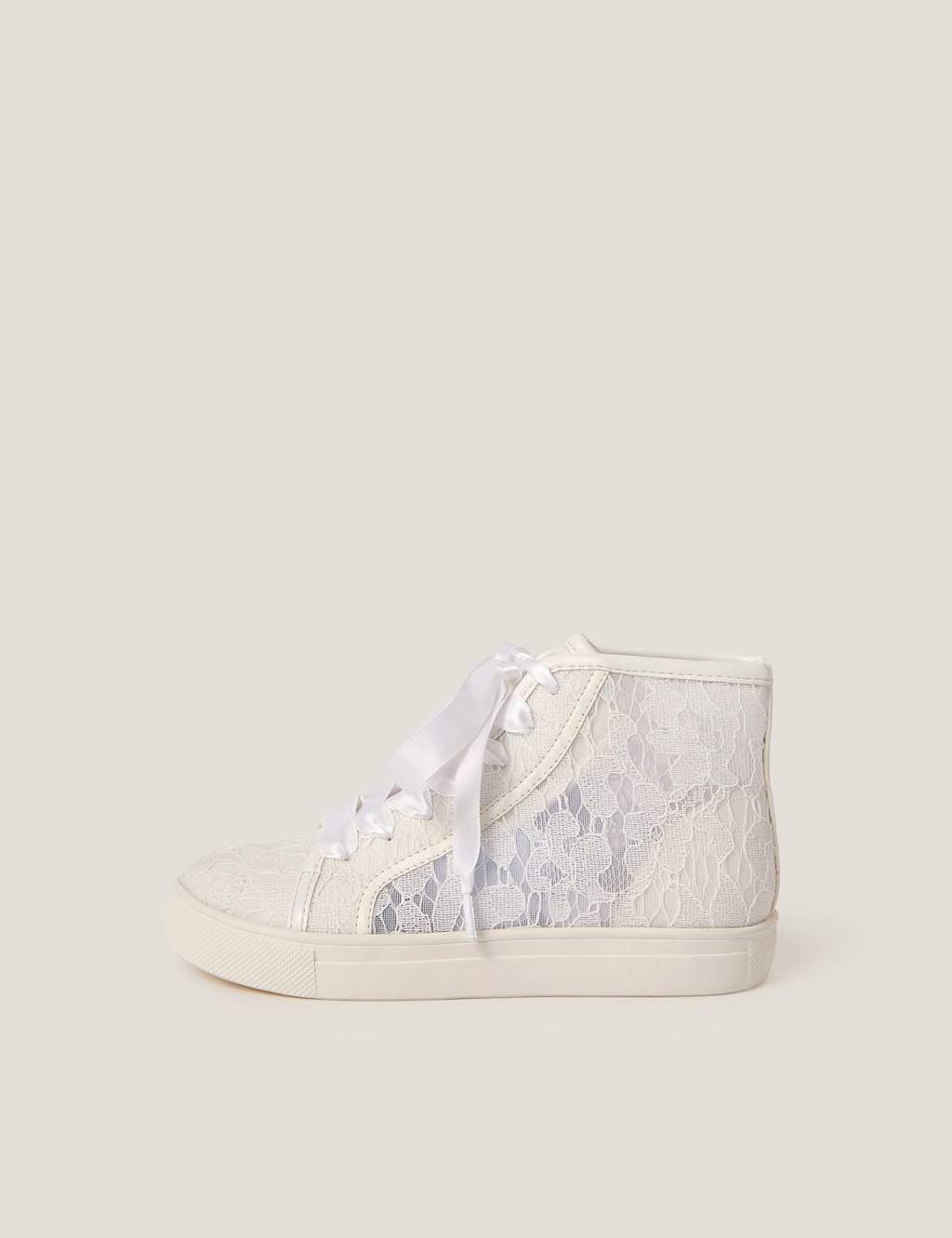 Kids' Floral Lace High Top Trainers (7 Small - 3 Large) 3 of 3