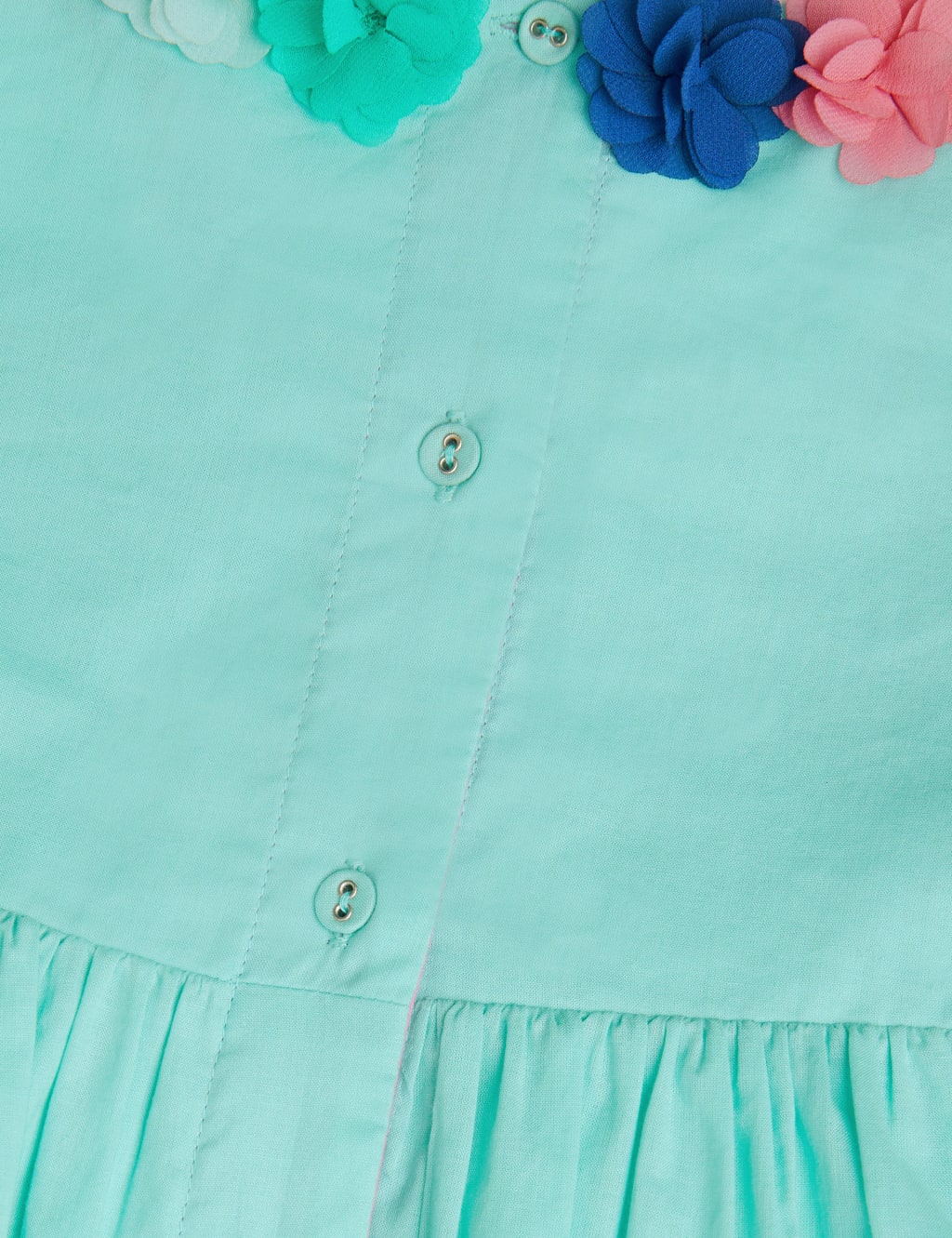Pure Cotton Appliqué Colour Block Dress (3-15 Yrs) 3 of 3