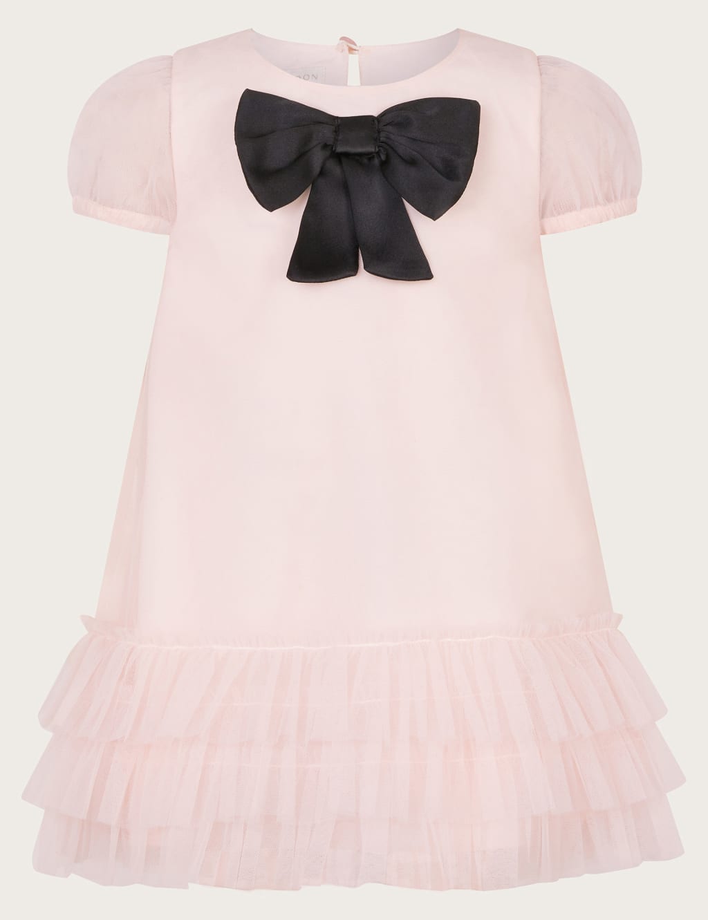 Contrast Bow Dress (0-3 Yrs) 1 of 3