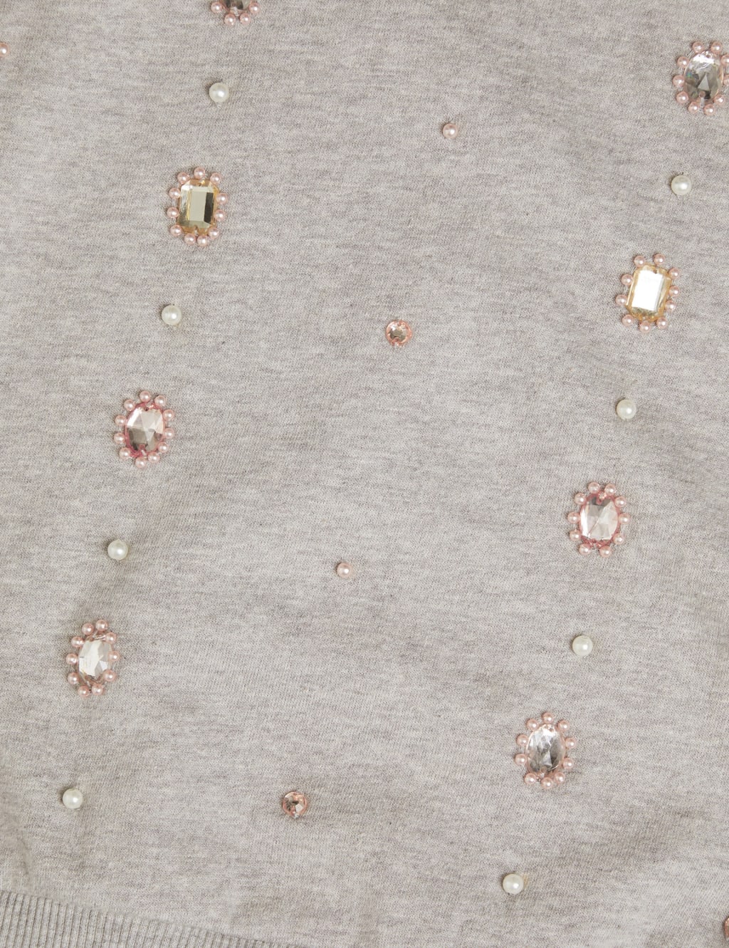 Pure Cotton Beaded Tulle Trim Sweatshirt (3-15 Yrs) 4 of 4