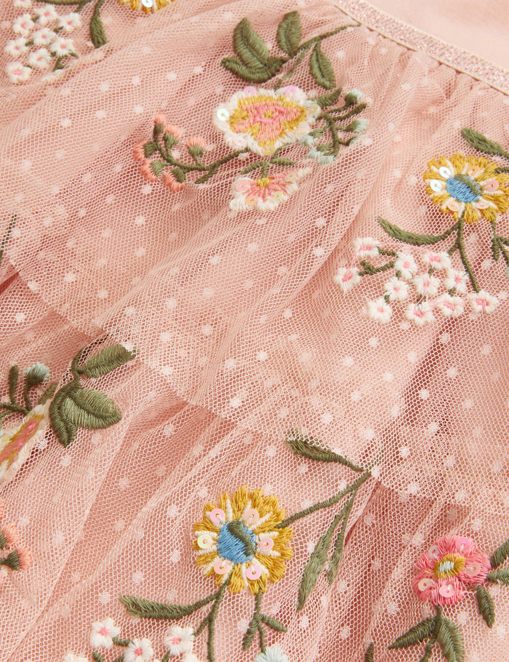 Floral Embroidered Tulle Dress (3-13 Yrs) 3 of 3