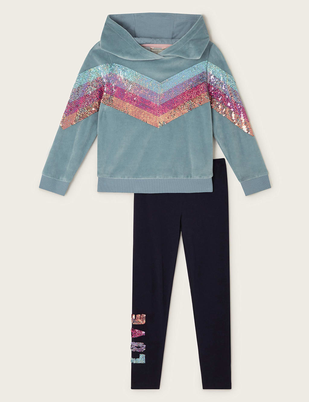 2pc Cotton Rich Sequin Top & Bottom Outfit (3-15 Yrs) 2 of 4
