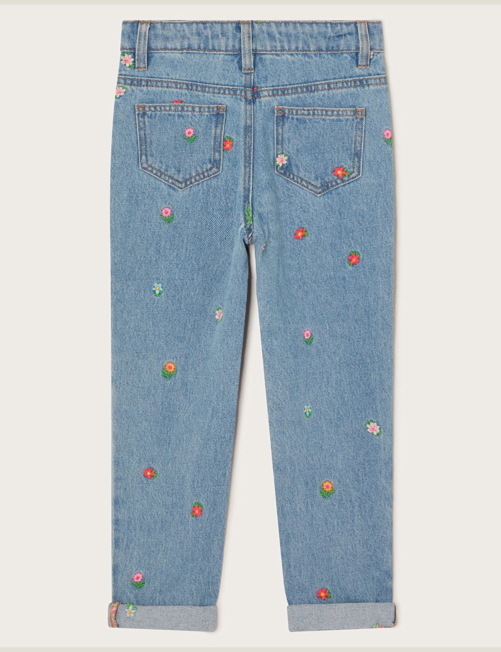 Regular Denim Floral Embroidered Jeans (3-13 Yrs) 3 of 3