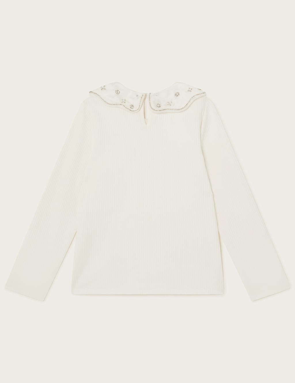 Cotton Rich Embellished Ribbed Top (3-13 Yrs) 4 of 4