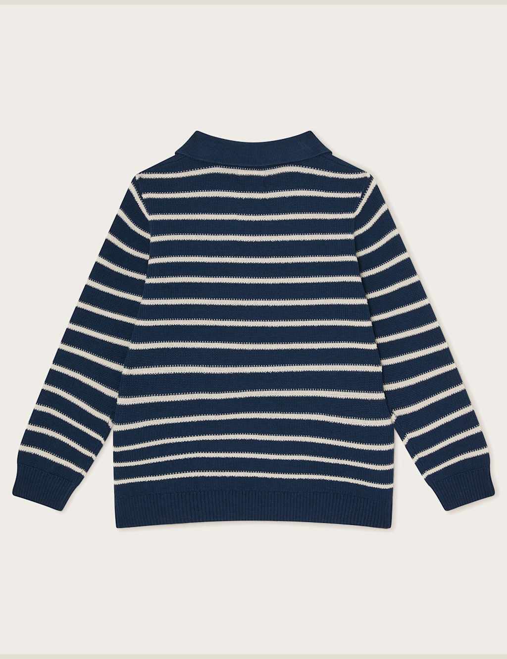 Pure Cotton Striped Polo Knitted Top (2-13 Yrs) 2 of 3