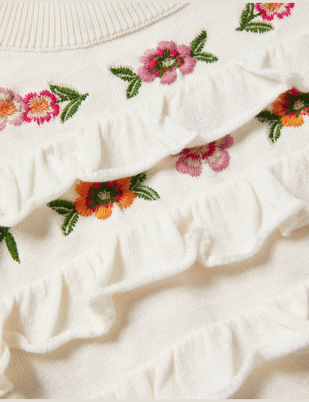 Pure Cotton Embroidered Knitted Jumper 3 of 3