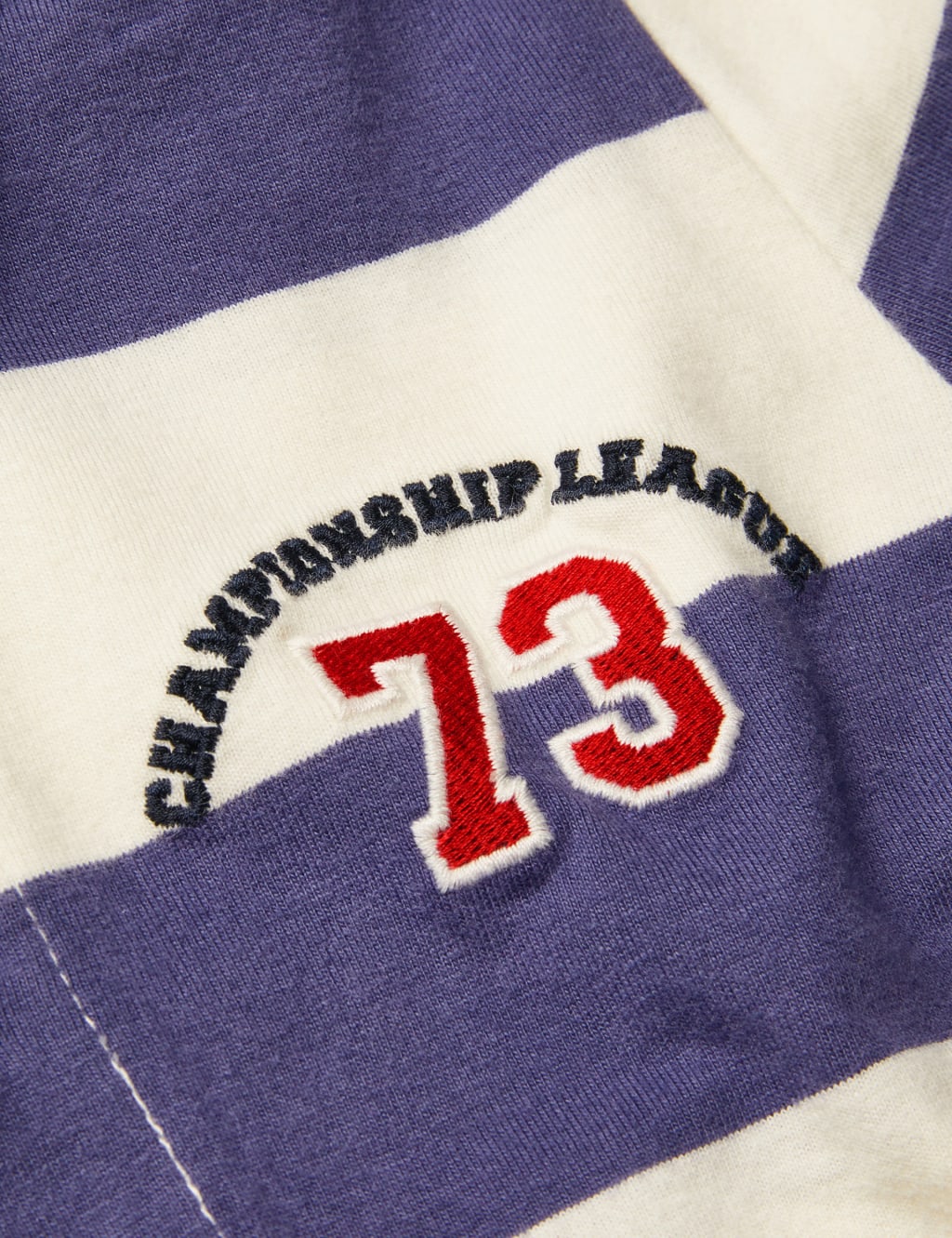 Pure Cotton Striped Rugby Top (3-13 Yrs) 2 of 3
