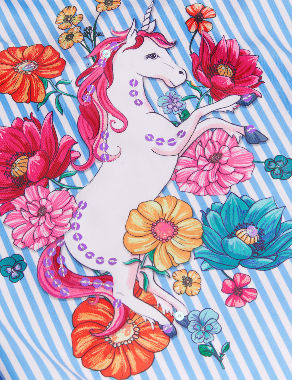 Striped Unicorn Swimsuit (3-13 Yrs) 2 of 3