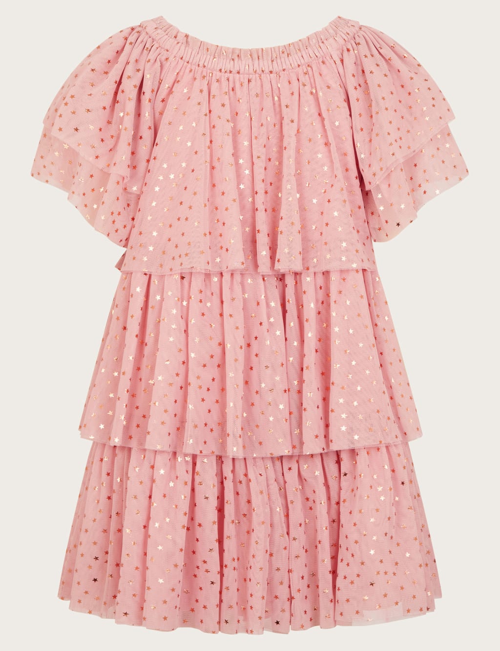 Mesh Metallic Star Tiered Dress (3-15 Yrs) 3 of 4