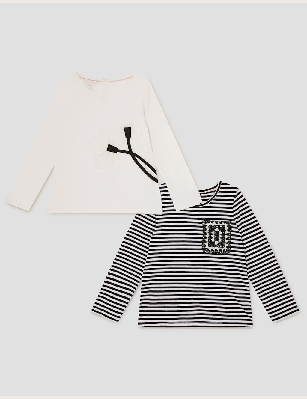 2pk Cotton Rich Appliqué Tops (3-13 Yrs) 2 of 4