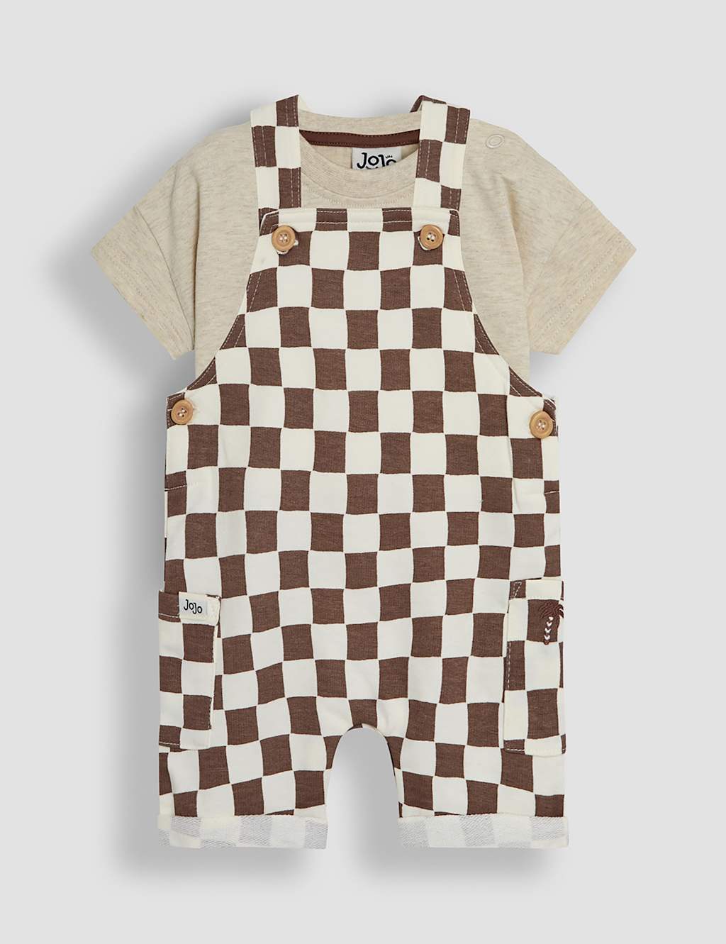 2pc Pure Cotton Checked Outfit (0-24 Mths) 1 of 4