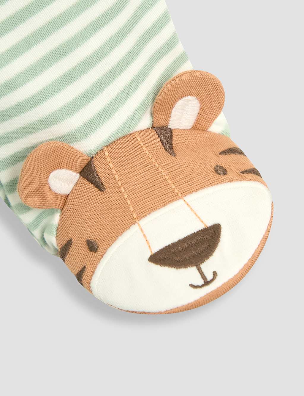 Pure Cotton Striped Tiger Sleepsuit (0-12 Mths) 3 of 3