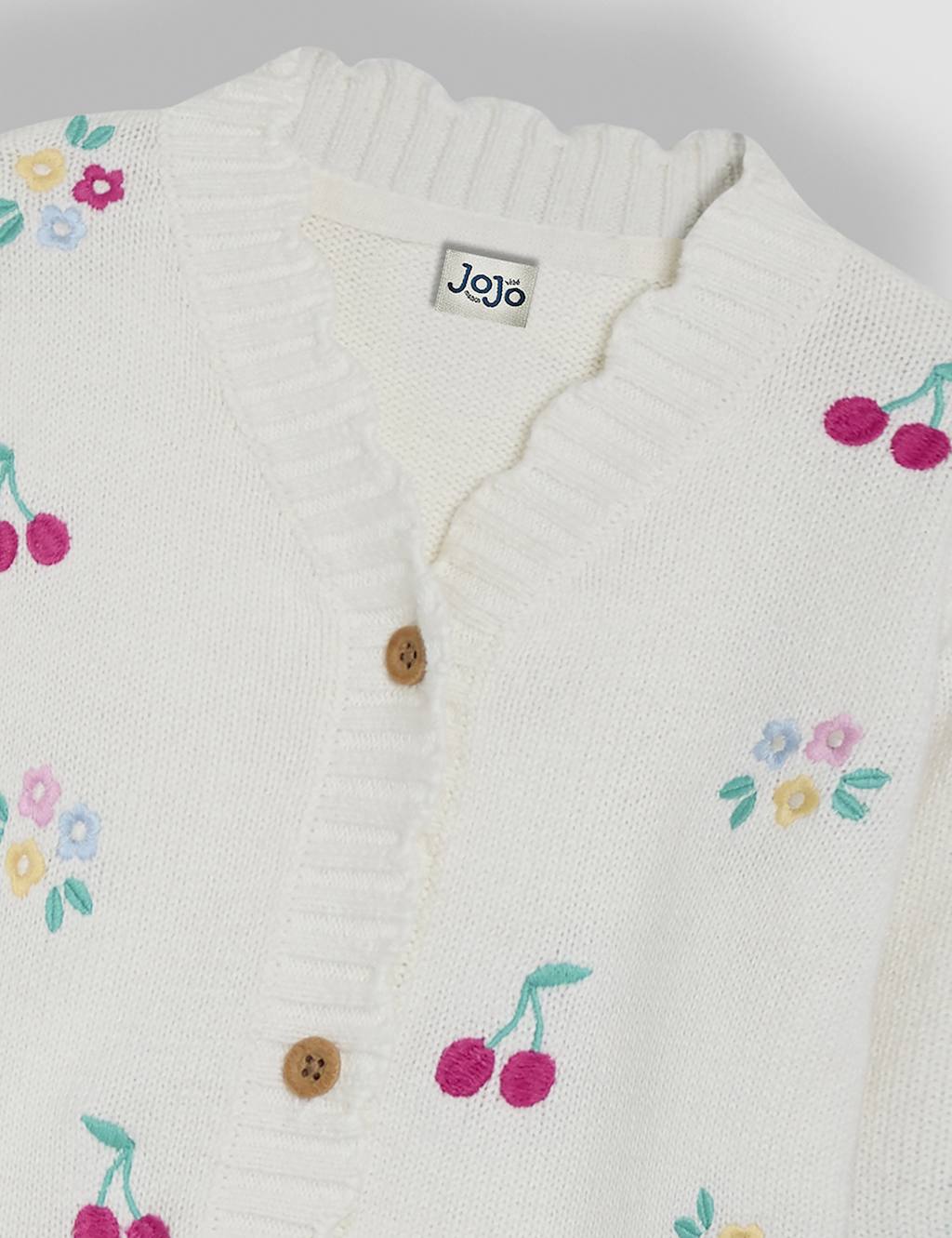 Wool Rich Cherry & Floral Cardigan (6 Mths-5 Yrs) 3 of 3