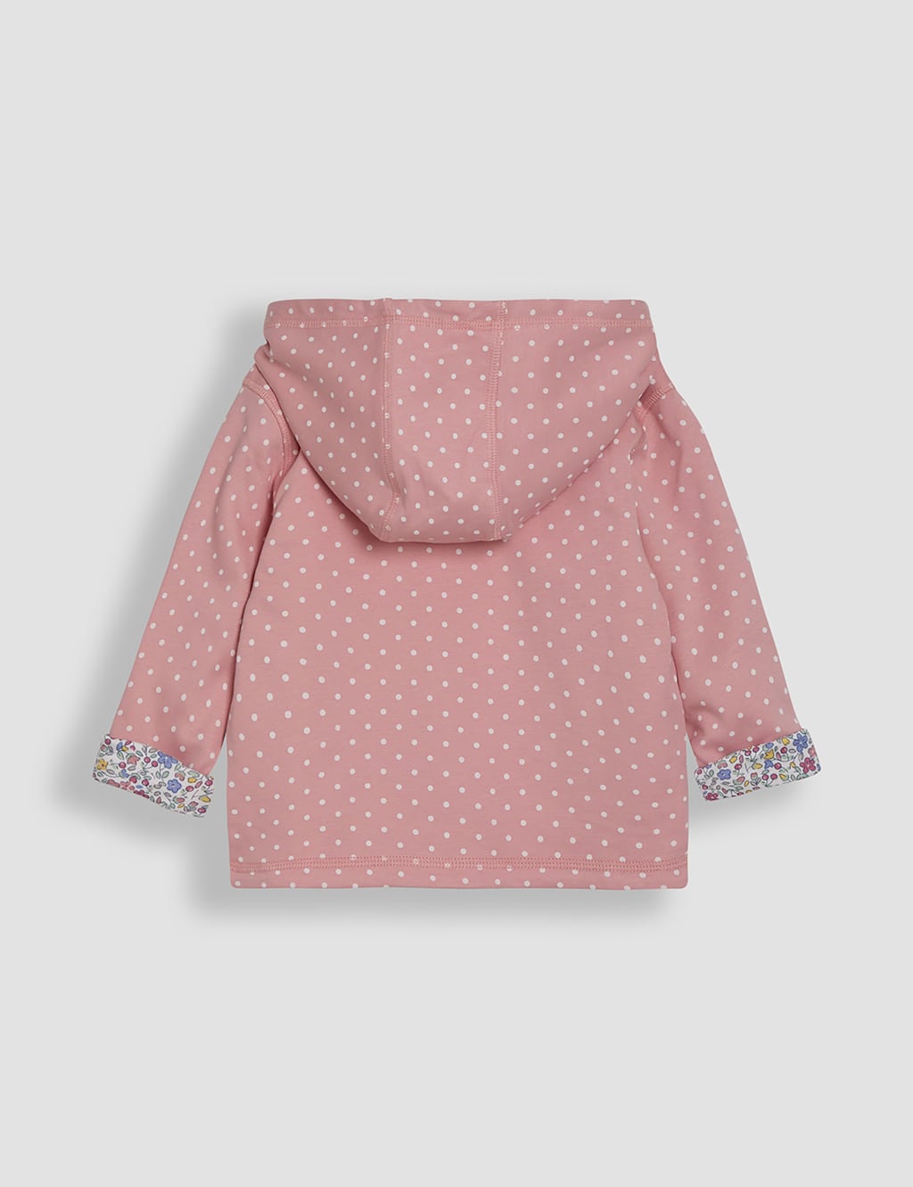 Pure Cotton Floral & Bunny Reversible Hoodie (6 Mths-5 Yrs) 4 of 7