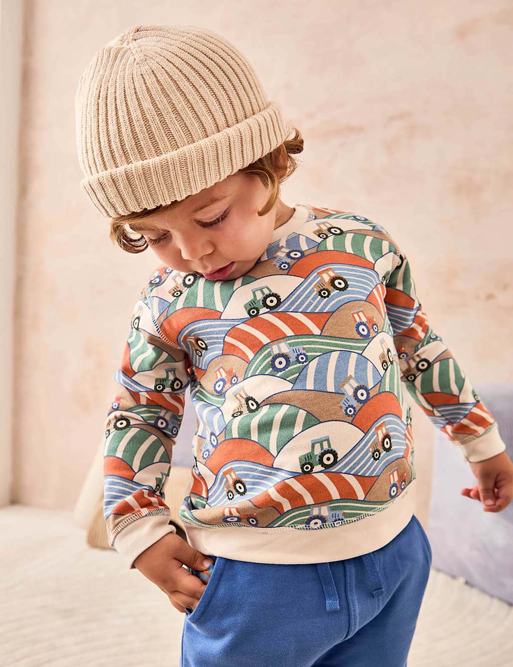 Pure Cotton Tractor Top & Bottom Outfit (6 Mths - 5 Yrs) 2 of 10