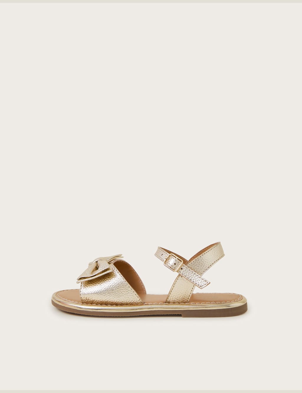 Kids' Leather Bow Sandals (7 Small - 4 Large) 2 of 3
