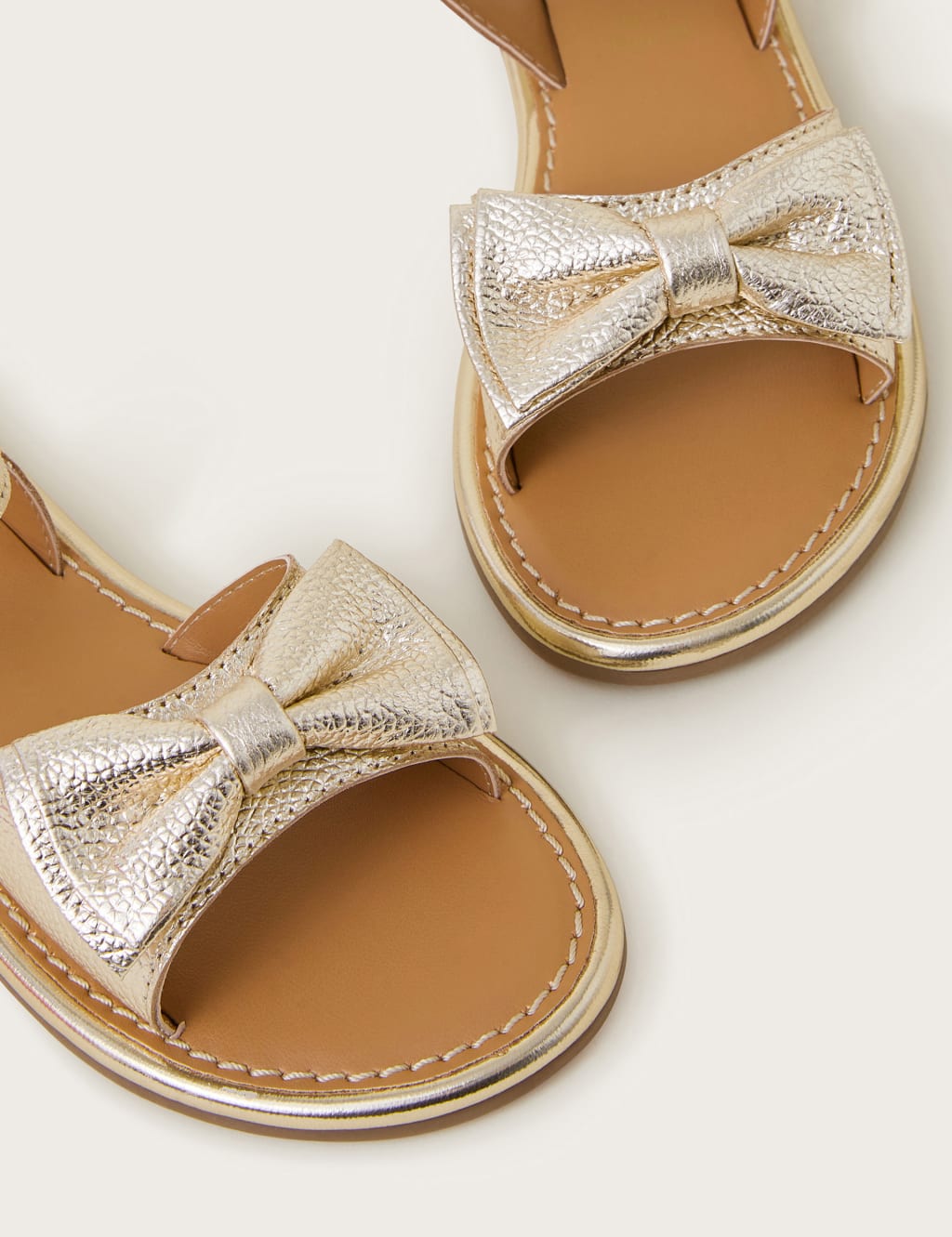 Kids' Leather Bow Sandals (7 Small - 4 Large) 3 of 3