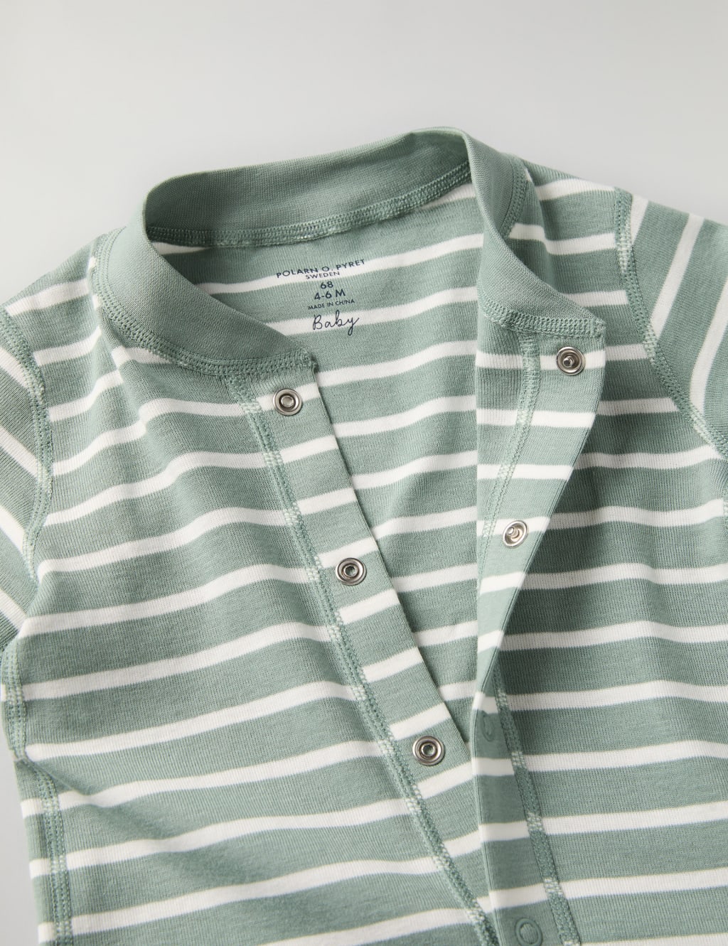 Pure Cotton Striped Sleepsuit (1-24 Mths) 3 of 5